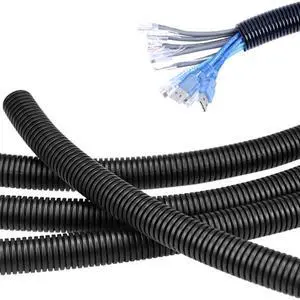 10 FT 1inch Split Wire Loom Tubing Wire Conduit,Flexible Wire Covers Cord Protectors,Cord Protectors from Pets,Black (1"-10ft) 10 FT 1inch Split Wire Loom Tubing Wire Conduit,Flexible Wire Covers Cord Protectors,Cord Protectors from Pets,Black (1"-10ft)