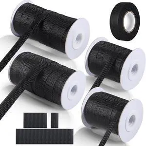 132 ft Expandable Braided Cable Sleeve Wire Loom PET Wiring Sleeving, Mesh Automotive Split Sheathing Wrap Management Heat Shrink for Audio and Other Home Device (1/2 in, 1/4 in, 3/8 in,3/4 in,Black) 132 ft Expandable Braided Cable Sleeve Wire Loom PET Wiring Sleeving, Mesh Automotive Split Sheathing Wrap Management Heat Shrink for Audio and Other Home Device (1/2 in, 1/4 in, 3/8 in,3/4 in,Black)