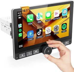 Android Car Stereo 10.1" Single Din with 360° Rotatable Touch Screen - Android 13, Wireless CarPlay & Android Auto, 2G+64G, Built-in GPS/Wi-Fi/Bluetooth, Includes Backup Camera Android Car Stereo 10.1" Single Din with 360° Rotatable Touch Screen - Android 13, Wireless CarPlay & Android Auto, 2G+64G, Built-in GPS/Wi-Fi/Bluetooth, Includes Backup Camera