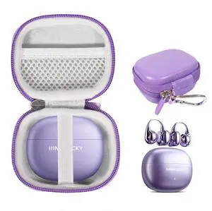 Case for King Lucky i121 Clip on Earbuds Open Ear 5.4 Headphones (Purple) Case for King Lucky i121 Clip on Earbuds Open Ear 5.4 Headphones (Purple)
