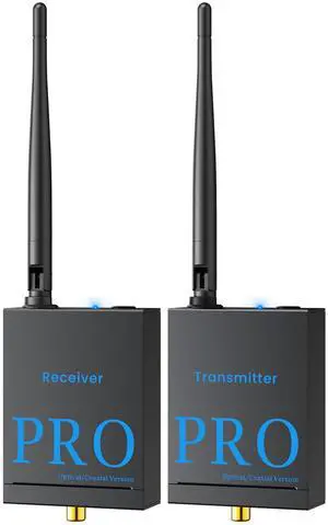 2.4GHz Wireless Audio Transmitter and Receiver (1 TX+1 RX), HiFi Audio | 20ms Low Latency, 328ft Long Range Wireless Kit for Powered Speaker/Stereo/Soundbar, Optical/Coaxial/3.5mm(RCA) Ports 2.4GHz Wireless Audio Transmitter and Receiver (1 TX+1 RX), HiFi Audio | 20ms Low Latency, 328ft Long Range Wireless Kit for Powered Speaker/Stereo/Soundbar, Optical/Coaxial/3.5mm(RCA) Ports