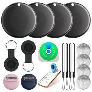Air Smart Tracker Tags 4 Pack, Work with Apple Find My, 3-Year Battery | 100dB alarm, 4 Spare Batterys & 2 clip cases all included. iOS only, no subscription. Find keys, wallet & luggage in seconds Air Smart Tracker Tags 4 Pack, Work with Apple Find My, 3-Year Battery | 100dB alarm, 4 Spare Batterys & 2 clip cases all included. iOS only, no subscription. Find keys, wallet & luggage in seconds