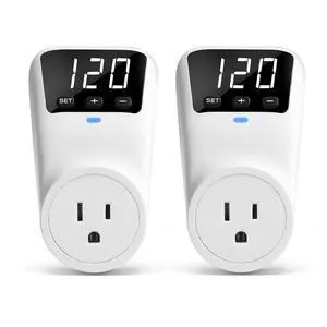Surge Protector, 1800W Wall Surge Protector for Refrigerator, TV, PC, Home Appliance, Voltage Regulator with LED Display Screen, Adjustable Voltage Protector, 15A, 120V, 2 Pack Surge Protector, 1800W Wall Surge Protector for Refrigerator, TV, PC, Home Appliance, Voltage Regulator with LED Display Screen, Adjustable Voltage Protector, 15A, 120V, 2 Pack