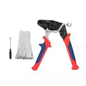 iCrimp One-Handed Zip Tie Gun for Tension & Cutting Zip Ties | Metal Zip Tie Tool with 100pcs 11.8" Metal Cable Ties and Release Tool, WCT-319 Stainless Steel Cable Tie Tool iCrimp One-Handed Zip Tie Gun for Tension & Cutting Zip Ties | Metal Zip Tie Tool with 100pcs 11.8" Metal Cable Ties and Release Tool, WCT-319 Stainless Steel Cable Tie Tool