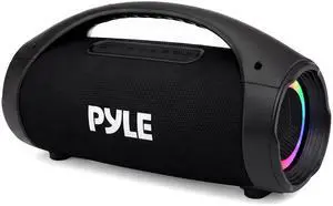 Portable Bluetooth Boombox Speaker - 100W Peak Power, 19H Battery, FM Radio, USB Playback, Aux in, TWS Pairing - Use for Home, Outdoor, Travel - LED Lights - Sturdy Carry Handle - PBTPSPWP25BK Portable Bluetooth Boombox Speaker - 100W Peak Power, 19H Battery, FM Radio, USB Playback, Aux in, TWS Pairing - Use for Home, Outdoor, Travel - LED Lights - Sturdy Carry Handle - PBTPSPWP25BK