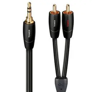 Tower 3.5mm to RCA Cable (Black) - 1.9ft Tower 3.5mm to RCA Cable (Black) - 1.9ft