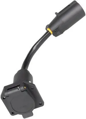 7-Way Adapter with Power Switch for Furrion RV Backup Camera System, Plug and Play for Tow Vehicle to RV Wireless Observation Cameras, Provides 12V Power to Camera Through 7-Pin Connector 7-Way Adapter with Power Switch for Furrion RV Backup Camera System, Plug and Play for Tow Vehicle to RV Wireless Observation Cameras, Provides 12V Power to Camera Through 7-Pin Connector