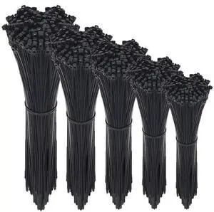 Cable Zip Ties,500 Packs Self-Locking 4+6+8+10+12-Inch Width 0.16inch Nylon Cable Ties,Perfect for Home,Office,Garage and Workshop (Black) Cable Zip Ties,500 Packs Self-Locking 4+6+8+10+12-Inch Width 0.16inch Nylon Cable Ties,Perfect for Home,Office,Garage and Workshop (Black)
