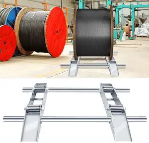 Hot-dip Galvanized Cable Drum Roller, Heavy Duty Cable Roller Stand Holder | Reel Dispenser Industrial Grade Double Rail Drum Unwinder for Reels up to 39" Width, 2-Ton Capacity Steel Wire Dispenser Hot-dip Galvanized Cable Drum Roller, Heavy Duty Cable Roller Stand Holder | Reel Dispenser Industrial Grade Double Rail Drum Unwinder for Reels up to 39" Width, 2-Ton Capacity Steel Wire Dispenser