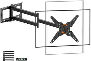 Extra Long Arm TV Wall Mount 48'' Extension, Rotating TV Wall Mount 180° Heavy Duty Full Motion for 26''-65'' Screens, VESA 400x400mm, Load 110 lbs, 16''Wood Stud/Concrete/Brick Wall Extra Long Arm TV Wall Mount 48'' Extension, Rotating TV Wall Mount 180° Heavy Duty Full Motion for 26''-65'' Screens, VESA 400x400mm, Load 110 lbs, 16''Wood Stud/Concrete/Brick Wall