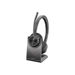 Poly - Voyager 4320 UC Wireless Headset + Charge Stand (Plantronics) - Headphones with Boom Mic - Connect to PC/Mac via USB-C Bluetooth Adapter, Cell Phone via Bluetooth - Works with Teams, Zoom &More Poly - Voyager 4320 UC Wireless Headset + Charge Stand (Plantronics) - Headphones with Boom Mic - Connect to PC/Mac via USB-C Bluetooth Adapter, Cell Phone via Bluetooth - Works with Teams, Zoom &More