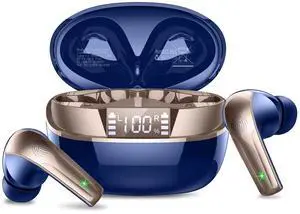 Wireless Earbuds Stereo Sound in Ear Headphones, 47H Playtime, LED Display | Noise Cancelling EarBuds Deep Bass with 4 Mic ENC Clear Calls, Bluetooth 5.4 Headphones, Touch Control, IP7 Waterproof Wireless Earbuds Stereo Sound in Ear Headphones, 47H Playtime, LED Display | Noise Cancelling EarBuds Deep Bass with 4 Mic ENC Clear Calls, Bluetooth 5.4 Headphones, Touch Control, IP7 Waterproof