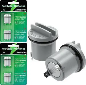 Dog Collar Batteries for R21 R22 R51 and Microlite Collar Battery, High Capacity Compatible with Invisible Fence Receiver Collar Batteries, 4 Packs Lasting Replacement Pet 3V Batteries - Gray Dog Collar Batteries for R21 R22 R51 and Microlite Collar Battery, High Capacity Compatible with Invisible Fence Receiver Collar Batteries, 4 Packs Lasting Replacement Pet 3V Batteries - Gray