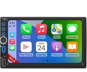 Double Din Car Stereo A-pple Carplay Radio Screen for Car Audio Receivers, Bluetooth Car Play Android Auto 7" Touchscreen, Car Radio Support Bluetooth, Mirror Link, FM, Type-C Double Din Car Stereo A-pple Carplay Radio Screen for Car Audio Receivers, Bluetooth Car Play Android Auto 7" Touchscreen, Car Radio Support Bluetooth, Mirror Link, FM, Type-C