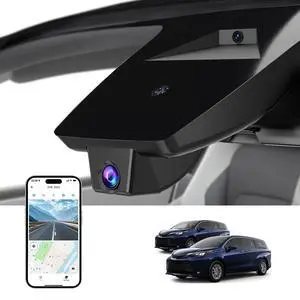 4K Dash Cam for Toyota Sienna 2021 2022 2023 2024 2025 2026 | UHD 2160P Video,Built-in WiFi & APP,Loop Recording,G-Sensor, f/1.6 Aperture,No Wiring,Hidden OEM Style,64GB Card 4K Dash Cam for Toyota Sienna 2021 2022 2023 2024 2025 2026 | UHD 2160P Video,Built-in WiFi & APP,Loop Recording,G-Sensor, f/1.6 Aperture,No Wiring,Hidden OEM Style,64GB Card