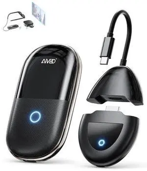 Wireless HDMI Transmitter and Receiver for AR Glasses, HDMI & USB-C Ports, 5G, 60Hz, 5000mAh Battery for Laptop, DVD Player, Cable Box, PS5 to XREAL/RayNeo/Rokid/TV/Monitor/Projector Wireless HDMI Transmitter and Receiver for AR Glasses, HDMI & USB-C Ports, 5G, 60Hz, 5000mAh Battery for Laptop, DVD Player, Cable Box, PS5 to XREAL/RayNeo/Rokid/TV/Monitor/Projector