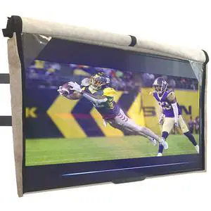 Outdoor TV Cover 55 inch - WITH FRONT FLAP - Weatherproof, Waterproof protection, Soft Interior, With Bottom cover - Beige Outdoor TV Cover 55 inch - WITH FRONT FLAP - Weatherproof, Waterproof protection, Soft Interior, With Bottom cover - Beige