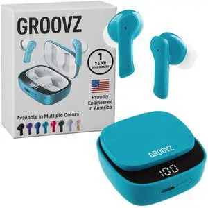 True Wireless Earbuds with Charging Case - Designed and Engineered in The USA - IPx4 Water Resistant Bluetooth Earbuds Compatible with Apple and Android - 27Hrs Battery Life - Teal True Wireless Earbuds with Charging Case - Designed and Engineered in The USA - IPx4 Water Resistant Bluetooth Earbuds Compatible with Apple and Android - 27Hrs Battery Life - Teal