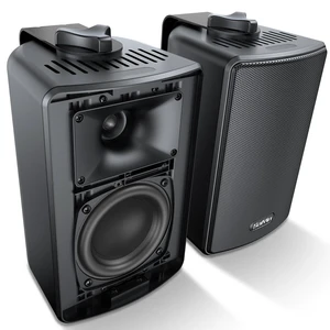 Outdoor Indoor Speakers Wired, 4 Wall Speakers for Patio Garage 3.75" Mid-Low Driver, IP65 Waterproof, Silk-Dome Horn Tweeter, Adjustable Bracket, Passive Radiator, Gold-plated Terminal Outdoor Indoor Speakers Wired, 4 Wall Speakers for Patio Garage 3.75" Mid-Low Driver, IP65 Waterproof, Silk-Dome Horn Tweeter, Adjustable Bracket, Passive Radiator, Gold-plated Terminal