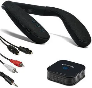 BA210 v2 Auracast Bluetooth Transmitter & JY538 Neckband Speaker | Pre-Paired for TV & Instant Setup | Bluetooth 5.3 & aptX Low Latency | Optical/3.5mm/RCA Inputs | 50H Neckband Playtime BA210 v2 Auracast Bluetooth Transmitter & JY538 Neckband Speaker | Pre-Paired for TV & Instant Setup | Bluetooth 5.3 & aptX Low Latency | Optical/3.5mm/RCA Inputs | 50H Neckband Playtime