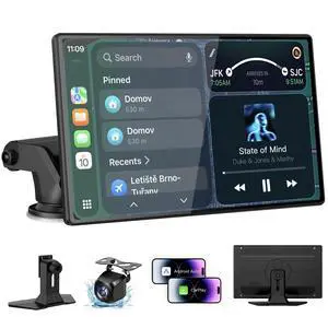 9" CarPlay Screen for Car, Wireless Portable CarPlay Screen for Apple Car Play & Android Auto, OTA Updates, Backup Camera, Bluetooth 5.0, Mirror Link, Voice Control, GPS Navigation, FM 9" CarPlay Screen for Car, Wireless Portable CarPlay Screen for Apple Car Play & Android Auto, OTA Updates, Backup Camera, Bluetooth 5.0, Mirror Link, Voice Control, GPS Navigation, FM