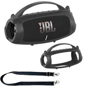 Silicone Cover Case for JBL Charge 5 Portable Bluetooth Speaker | Protective Skin Holder for JBL Charge 5 Speaker Accessories, NOT Fit Wi-Fi Version (Black Case) Silicone Cover Case for JBL Charge 5 Portable Bluetooth Speaker | Protective Skin Holder for JBL Charge 5 Speaker Accessories, NOT Fit Wi-Fi Version (Black Case)