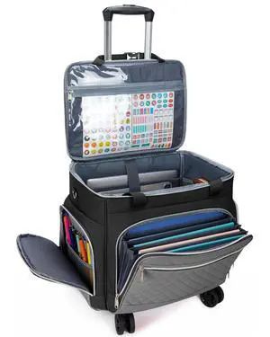 Rolling Teacher Tote Bag with Wheels, Rolling Briefcase for Women, 15.6 Inch Laptop Bag, 5-Wheel Rolling System with Detachable Trolley for Work, Teaching and Travel Rolling Teacher Tote Bag with Wheels, Rolling Briefcase for Women, 15.6 Inch Laptop Bag, 5-Wheel Rolling System with Detachable Trolley for Work, Teaching and Travel
