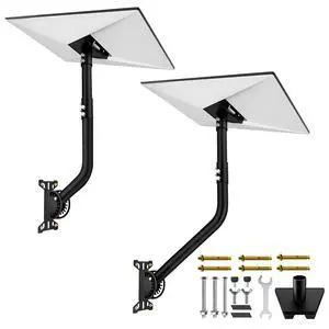 Gen 3 Wall Mount for Starlink Standard 4/4X/V3 Dish, Heavy Duty Alloy Steel Bracket with 8 & 10 Inch Extension Pole, Weatherproof Roof Mount Kit with Installation Hardware, Black (One Set) Gen 3 Wall Mount for Starlink Standard 4/4X/V3 Dish, Heavy Duty Alloy Steel Bracket with 8 & 10 Inch Extension Pole, Weatherproof Roof Mount Kit with Installation Hardware, Black (One Set)