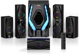 Surround Sound Systems Home Theater System,1200 Watts Peak Power | 10" Subwoofer, 5.1/2.1 Wired Audio Stereo Speakers, Strong Bass, Karaoke Function, with ARC Optical AUX Bluetooth Input Surround Sound Systems Home Theater System,1200 Watts Peak Power | 10" Subwoofer, 5.1/2.1 Wired Audio Stereo Speakers, Strong Bass, Karaoke Function, with ARC Optical AUX Bluetooth Input