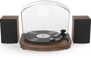 Vinyl Record Player with External Speakers AT-3600L Cartridge | Belt Drive Turntable, Wireless Bluetooth Playback, Dual Stereo Speakers, 3 Speed, RCA Out, Vintage Vinyl Player Vinyl Record Player with External Speakers AT-3600L Cartridge | Belt Drive Turntable, Wireless Bluetooth Playback, Dual Stereo Speakers, 3 Speed, RCA Out, Vintage Vinyl Player
