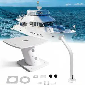 6" Forward-Leaning Radar Mount Fit for APT-F-150-01 | With Aluminum Central Light Bar, Compatible with Garmin Raymarine Simrad Radomes, Aluminum 6" Forward-Leaning Radar Mount Fit for APT-F-150-01 | With Aluminum Central Light Bar, Compatible with Garmin Raymarine Simrad Radomes, Aluminum