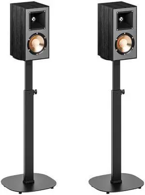 Height-Adjustable Speaker Stand Pair from 28.6" to 46.1",22lbs Capacity | Bookshelf Speaker Stands for Surround Sound, Two Feet Avaliable, Easy Installation, Black Height-Adjustable Speaker Stand Pair from 28.6" to 46.1",22lbs Capacity | Bookshelf Speaker Stands for Surround Sound, Two Feet Avaliable, Easy Installation, Black