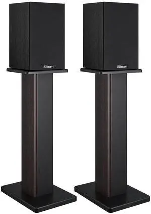 22.64" Universal Floor Speaker Stands Pair, 150 lb Capacity, Black | Non-Slip Pads and Cable Ties, Easy Assembly for Bookshelf, Satellite and Studio Monitor Speakers 22.64" Universal Floor Speaker Stands Pair, 150 lb Capacity, Black | Non-Slip Pads and Cable Ties, Easy Assembly for Bookshelf, Satellite and Studio Monitor Speakers