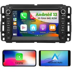 Car Stereo Radio for Chevrolet Chevy Silverado Tahoe GMC Sierra Yukon | Android 12 with CarPlay Android Auto, Bluetooth GPS Navigation Touch Screen, 7 Inch IPS Screen, 2GB RAM + 64GB ROM Car Stereo Radio for Chevrolet Chevy Silverado Tahoe GMC Sierra Yukon | Android 12 with CarPlay Android Auto, Bluetooth GPS Navigation Touch Screen, 7 Inch IPS Screen, 2GB RAM + 64GB ROM
