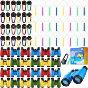 24 Pack Christmas Kid Mini Binocular Compass Magnifying Glass Set for 3-12 Years Boy Girl Toddler Gifts Small Compact Telescope Binocular for Bird Watching Outdoor Camping Hiking Exploring 24 Pack Christmas Kid Mini Binocular Compass Magnifying Glass Set for 3-12 Years Boy Girl Toddler Gifts Small Compact Telescope Binocular for Bird Watching Outdoor Camping Hiking Exploring