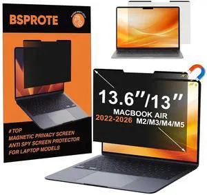 Magnetic Privacy Screen for MacBook Air 13.6 & 13 Inch (2022-2026, M2, M3, M4, M5), Anti-Blue Light Glare Privacy Screen Shield and Protector for Mac 13 Inch (A2681 A3113 A3240 A3449) Magnetic Privacy Screen for MacBook Air 13.6 & 13 Inch (2022-2026, M2, M3, M4, M5), Anti-Blue Light Glare Privacy Screen Shield and Protector for Mac 13 Inch (A2681 A3113 A3240 A3449)