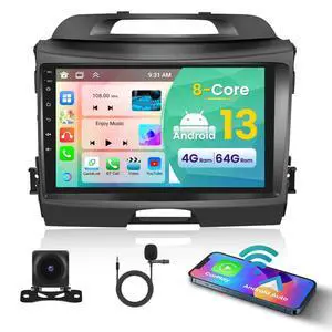 Android Car Stereo for Kia Sportage 2010-2016 Wireless CarPlay Android Auto | 9 Inch Touchscreen with 8Core 4+64G, Sportage Radio with 5Ghz WiFi GPS Bluetooth5.0 FM/RDS 32EQ/DSP SWC Backup Camera MIC Android Car Stereo for Kia Sportage 2010-2016 Wireless CarPlay Android Auto | 9 Inch Touchscreen with 8Core 4+64G, Sportage Radio with 5Ghz WiFi GPS Bluetooth5.0 FM/RDS 32EQ/DSP SWC Backup Camera MIC