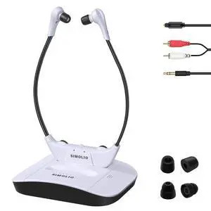 Wireless TV Headphones for Seniors, TV Hearing Device, 824D1 | Clearer Dialog, Boosted Vol, Separate L/R Balance, Extra Battery, Co-work with Sound bar, 3 Tone, Surrounding Sound Listener Wireless TV Headphones for Seniors, TV Hearing Device, 824D1 | Clearer Dialog, Boosted Vol, Separate L/R Balance, Extra Battery, Co-work with Sound bar, 3 Tone, Surrounding Sound Listener
