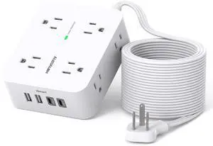 15 Ft Long Extension Cord with Multiple Outlets, Flat Plug Power Strip | Surge Protector, 1080J, 8 Outlets 4 USB Ports(2 USB C), Desk Outlet Extender, Wall Mount, Home Office Dorm Room Essentials 15 Ft Long Extension Cord with Multiple Outlets, Flat Plug Power Strip | Surge Protector, 1080J, 8 Outlets 4 USB Ports(2 USB C), Desk Outlet Extender, Wall Mount, Home Office Dorm Room Essentials