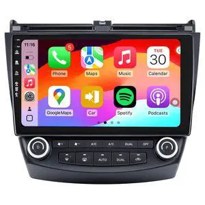 Car Radio Stereo for Accord 7th 2003-2007, Android 13/QLED IPS Touch Screen/Wireless Carplay/Android Auto/Bluetooth/GPS Navigation/WiFi/5G/HD Back-up Camera/SWC/FM Car Radio Stereo for Accord 7th 2003-2007, Android 13/QLED IPS Touch Screen/Wireless Carplay/Android Auto/Bluetooth/GPS Navigation/WiFi/5G/HD Back-up Camera/SWC/FM