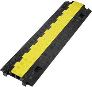 Cable Protector Ramp, 2 Channel, 22000 lbs/axle Capacity Heavy Duty TPU Wire Cord Cover Ramp Hose Protector Driveway, Traffic Speed Bump w/TPR Flip-Open Top Cover, for Indoor & Outdoor Cable Protector Ramp, 2 Channel, 22000 lbs/axle Capacity Heavy Duty TPU Wire Cord Cover Ramp Hose Protector Driveway, Traffic Speed Bump w/TPR Flip-Open Top Cover, for Indoor & Outdoor