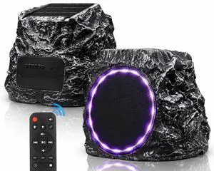 Upgraded Outdoor Rock Bluetooth 6.0 Speaker 60W Deep Bass Wireless Outdoor with Solar Charging, Remote Control,IPX7 Waterproof Speaker with Perfect for Pool,Garden,Patio - 2 Packs Upgraded Outdoor Rock Bluetooth 6.0 Speaker 60W Deep Bass Wireless Outdoor with Solar Charging, Remote Control,IPX7 Waterproof Speaker with Perfect for Pool,Garden,Patio - 2 Packs