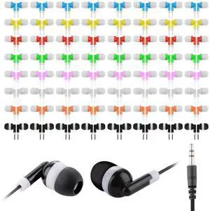 50 Pack Bulk Kids Earbuds for Classroom, Student Wired Headphones in Ear Earbuds for School Librariy, 3.5mm Multi Colored Wholesale Earphones for Chromebook Laptop PC 50 Pack Bulk Kids Earbuds for Classroom, Student Wired Headphones in Ear Earbuds for School Librariy, 3.5mm Multi Colored Wholesale Earphones for Chromebook Laptop PC