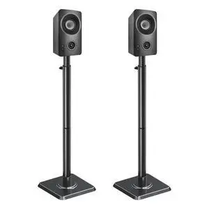 Speaker Stands - Height Adjustable Speaker Stand for Vizio, Polk, JBL, Sony, Speaker Stands Pair with Wire Management (Holds up to11LBS Per Stand) Speaker Stands - Height Adjustable Speaker Stand for Vizio, Polk, JBL, Sony, Speaker Stands Pair with Wire Management (Holds up to11LBS Per Stand)