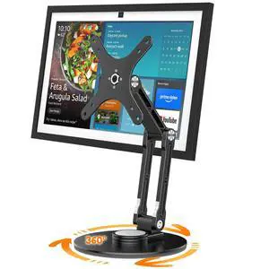 Swivel and Tilt Stand for Echo Show 15 (Gen 1, Gen 2), Portable Monitor Stand, Adjustable Angle and Height with 360° Rotation Bases, Switching Between Landscape and Portrait Screens (Black) Swivel and Tilt Stand for Echo Show 15 (Gen 1, Gen 2), Portable Monitor Stand, Adjustable Angle and Height with 360° Rotation Bases, Switching Between Landscape and Portrait Screens (Black)