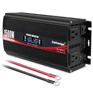 1500W Power Inverter 12V to 110V/120V Car Charger Converter | with LCD Display, 3.1A Dual USB Ports 2 AC Outlets Car Adapter for RV, Truck, Solar, Off-Grid, Vehicle 1500W Power Inverter 12V to 110V/120V Car Charger Converter | with LCD Display, 3.1A Dual USB Ports 2 AC Outlets Car Adapter for RV, Truck, Solar, Off-Grid, Vehicle