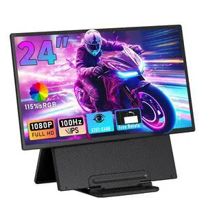 Portable Monitor 24" 100Hz for Work Home Office Game, 1080P FHD IPS Laptop Screen Extender with Rotating Stand & VESA, Laptop Monitor Extender USB-C HDMI Plug-Play for Mac Windows PS Switch Xbox Phone Portable Monitor 24" 100Hz for Work Home Office Game, 1080P FHD IPS Laptop Screen Extender with Rotating Stand & VESA, Laptop Monitor Extender USB-C HDMI Plug-Play for Mac Windows PS Switch Xbox Phone