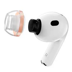AuraFine for AirPods Pro 3 Patented Silicone Ear Tips and Adapters with Aura-Rib Dual-Density Core for Dynamic Stability and Enhanced Comfort (one Pair)(Ear Tips Installed) (M) AuraFine for AirPods Pro 3 Patented Silicone Ear Tips and Adapters with Aura-Rib Dual-Density Core for Dynamic Stability and Enhanced Comfort (one Pair)(Ear Tips Installed) (M)