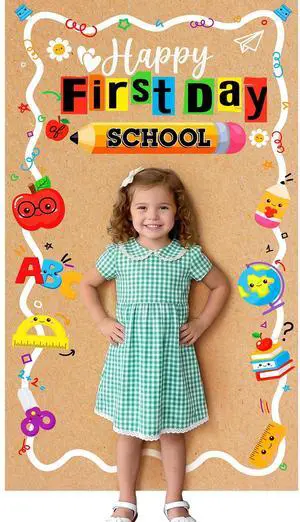 First Day of School Banner Backdrop Decorations, 35x63 Inch | Welcome Back to School Banner Decorations Sign Photo Props Backdrop for Kindergarten Classroom Home Wall Door Cover First Day of School Banner Backdrop Decorations, 35x63 Inch | Welcome Back to School Banner Decorations Sign Photo Props Backdrop for Kindergarten Classroom Home Wall Door Cover