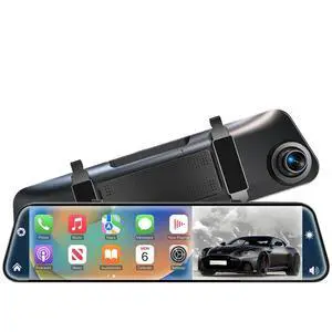 4K Rear View Mirror Camera with Carplay&Android Auto 12" Mirror Dash Cam | Voice Control/Split Screen/Parking Monitor/Loop Record/Reverse Assist/G-sensor/64GB Card 4K Rear View Mirror Camera with Carplay&Android Auto 12" Mirror Dash Cam | Voice Control/Split Screen/Parking Monitor/Loop Record/Reverse Assist/G-sensor/64GB Card